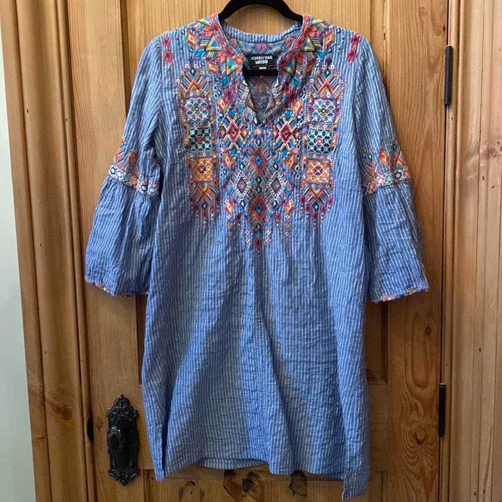 Johnny Was Workshop Striped Cotton Dress